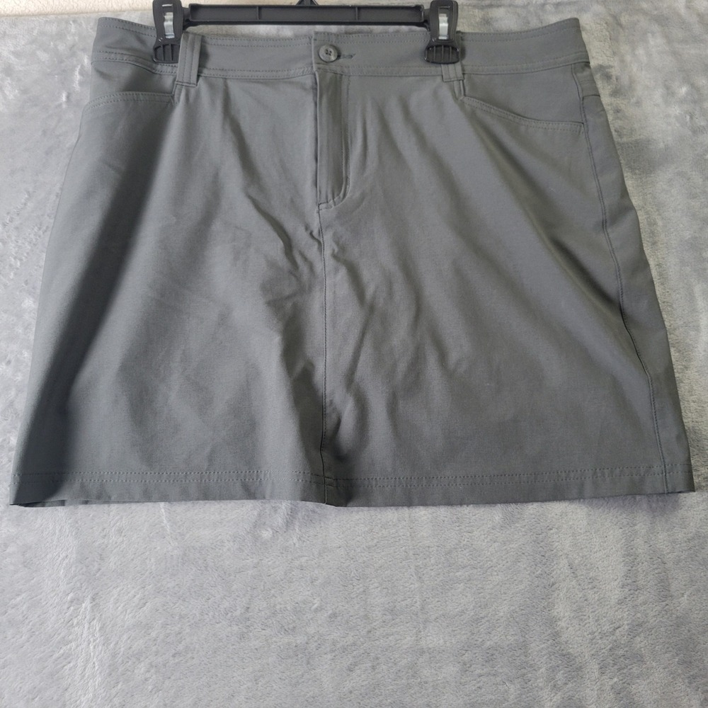 Eddie Bauer Women Grey Active Skort Size 14 Hiking Golf Built-in Shorts
